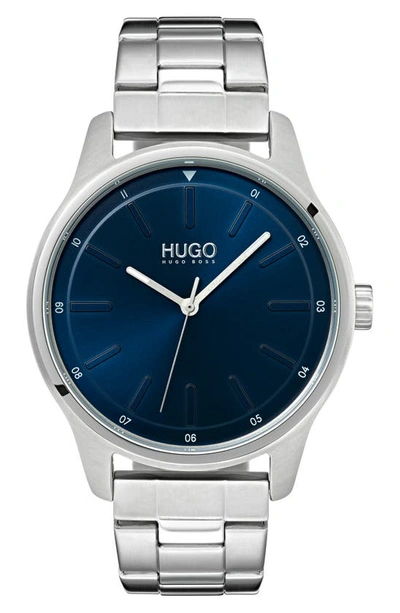Shop Hugo Boss Dare Bracelet Watch, 42mm In Silver