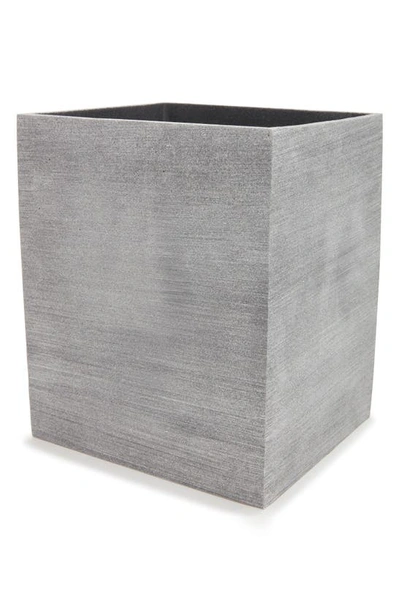 Shop Kassatex Faux Slate Wastebasket In Grey