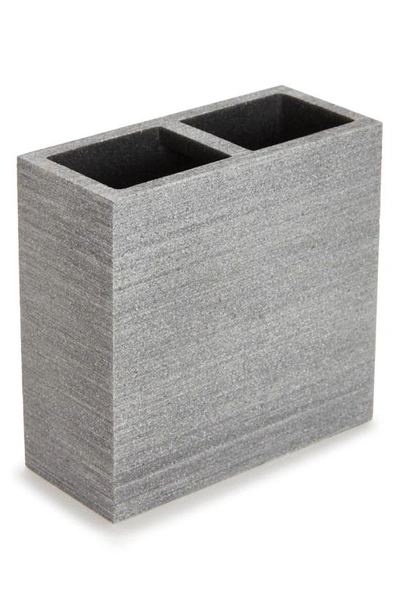 Kassatex Faux Slate Toothbrush Holder In Grey