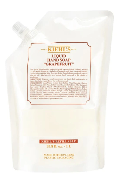 Shop Kiehl's Since 1851 Grapefruit Liquid Hand Soap, 33.8 oz In Refill