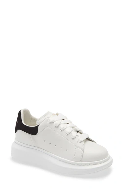 Shop Alexander Mcqueen Kids' Oversized Sneaker In White/ Black