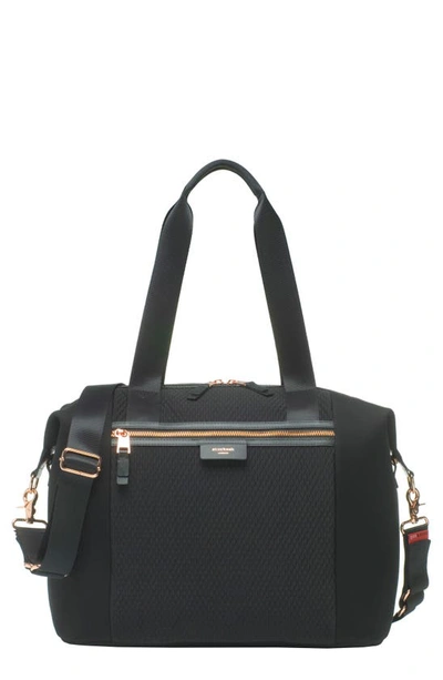 Shop Storksak Stevie Lux Diaper Bag In Scuba Black