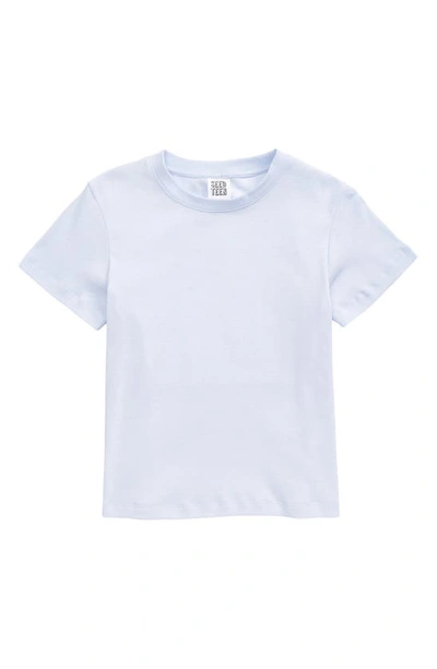 Shop Seed Heritage Kids' Cotton T-shirt In Baby Blue