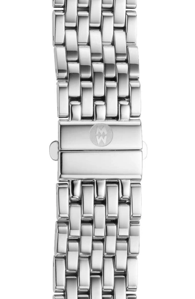 Shop Michele Deco 16 16mm Bracelet Watchband In Silver