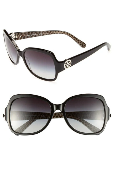 Shop Tory Burch 'so Glam' 57mm Sunglasses In Grey