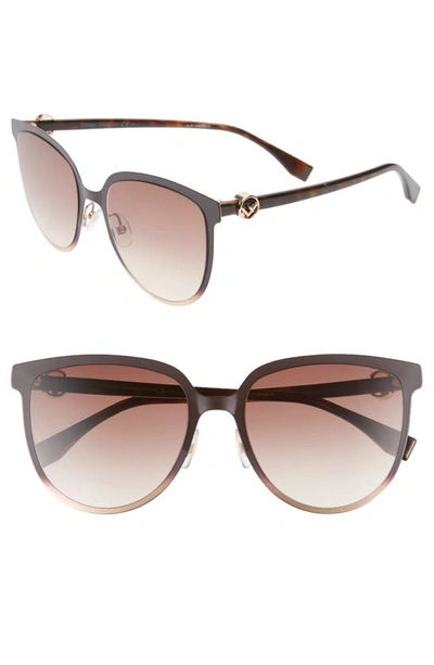 Shop Fendi 57mm Sunglasses In Brown