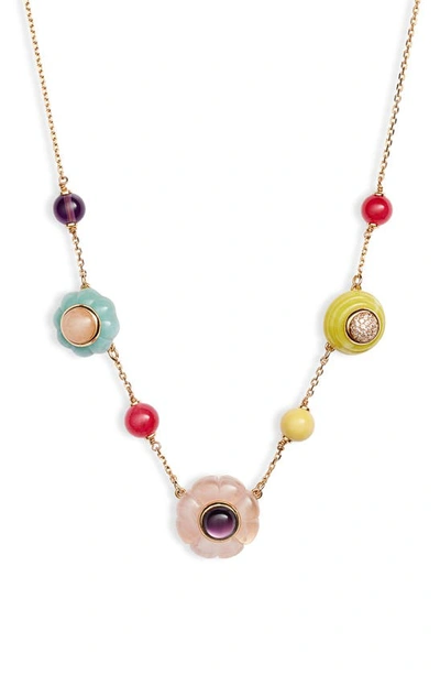 Shop Kate Spade Confection Frontal Necklace In Gold/ Multi