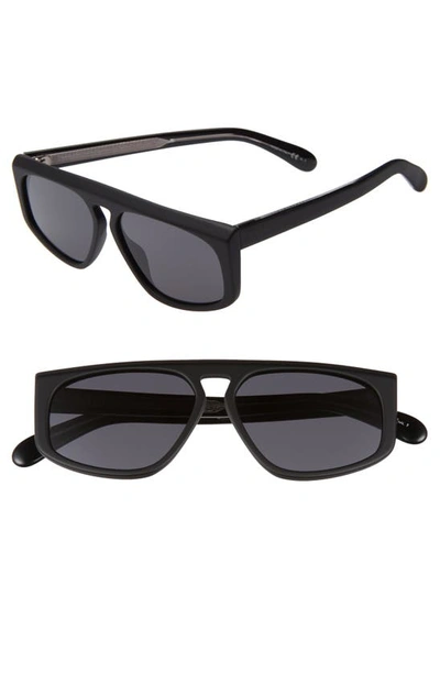 Shop Givenchy 55mm Flat Top Sunglasses In Matte Black