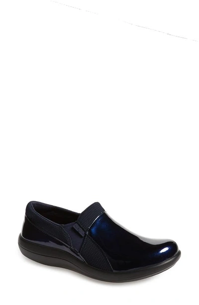 Shop Alegria Duette Loafer In Blue Leather