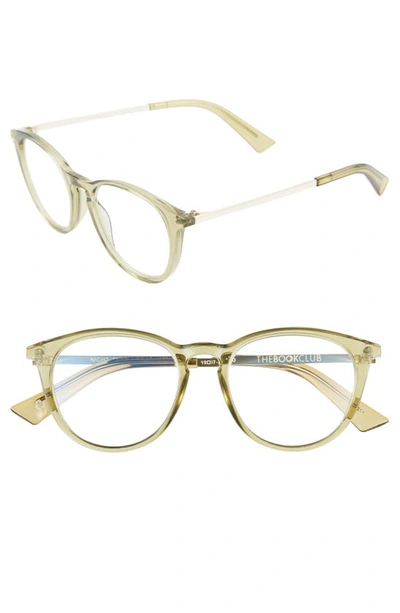 Shop The Book Club Night Team Crazy For 49mm Blue Light Blocking Reading Glasses In Crystal Olive