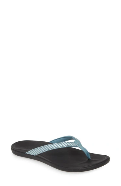 Shop Olukai Ho Opio Flip Flop In Dusk/ Stripe