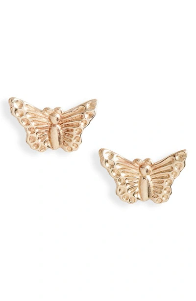 Set & Stones Madi Butterfly Stud Earrings In Gold