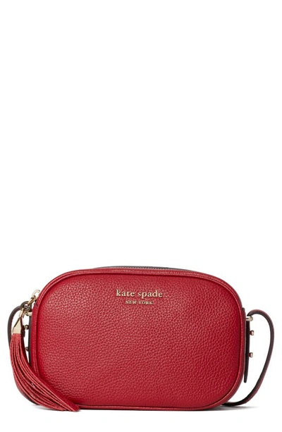 Shop Kate Spade Annabel Medium Camera Bag In Red Currant