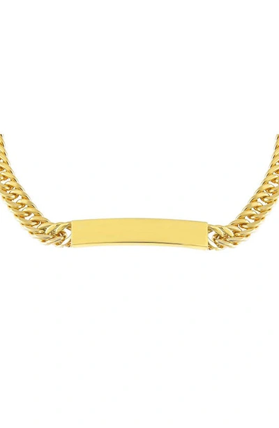 Shop Adinas Jewels Hollow Cuban Chain Choker In Gold