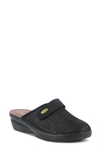 Flexus By Spring Step Merula Clog In Black Patent Leather