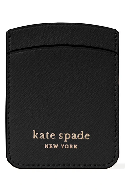 Shop Kate Spade Spencer Double Sticker Phone Pocket In Black