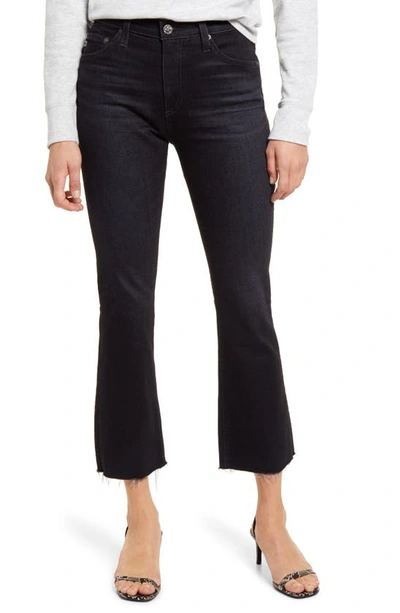 Shop Ag Jodi Mid Rise Raw Hem Crop Flare Jeans In 2 Years Marquee