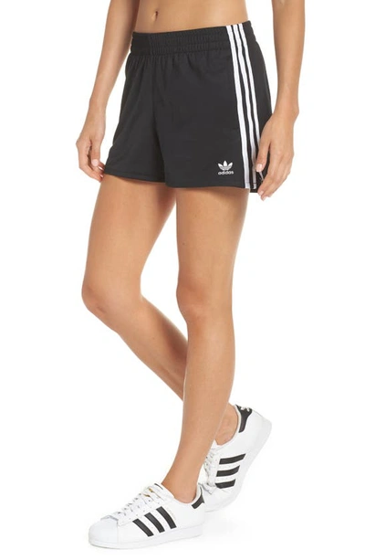Shop Adidas Originals 3-stripes Shorts In Black