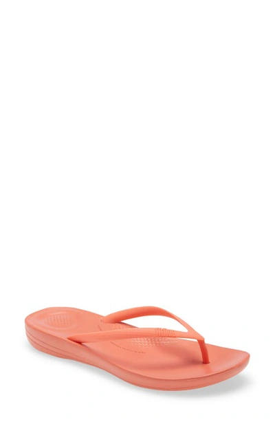 Shop Fitflop Iqushion Flip Flop In Coral Pink