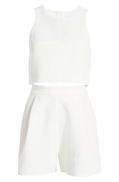 Shop Black Halo Sanibel Crop Top & High Waist Shorts Set In White