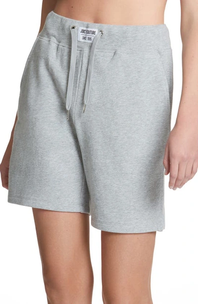 Shop Juicy Couture High Waist French Terry Sweat Shorts In Grey Powder Heather