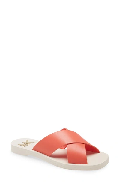 Shop Michael Michael Kors Glenda Slide Sandal In Pink Leather