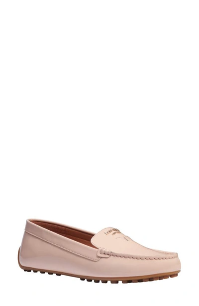 Shop Kate Spade Deck Flat In Peach Shake Patent Leather
