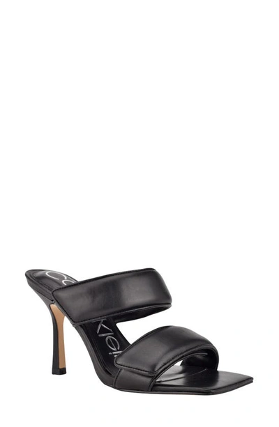 Shop Calvin Klein Daizy Sandal In Black Leather