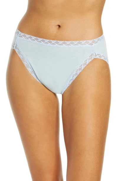 Shop Natori Bliss Cotton French Cut Briefs In Baby Blue