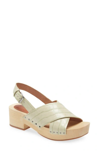 Shop Madewell Farrah Slingback Clog In Faded Seagrass