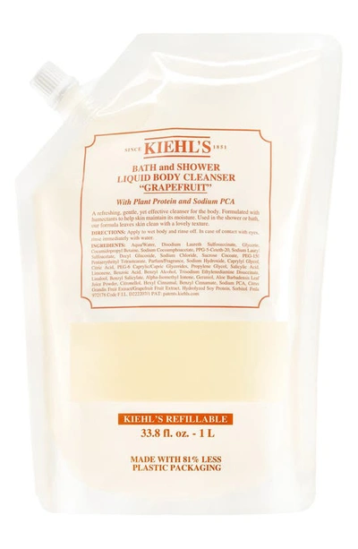 Shop Kiehl's Since 1851 Grapefruit Bath & Shower Liquid Body Cleanser, 33.8 oz In Refill