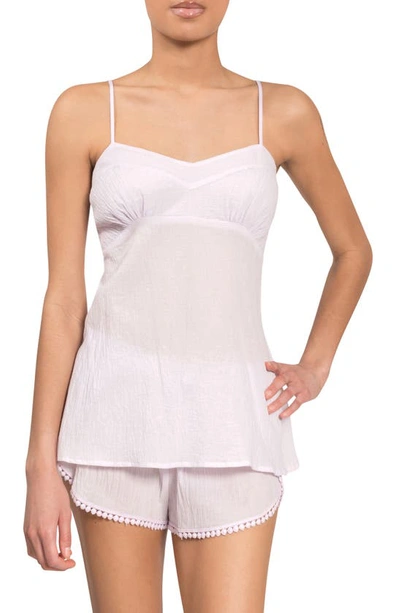 Shop Everyday Ritual Lily Daisy Camisole Short Pajamas In Lavender