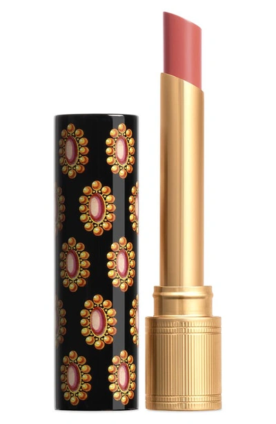 Shop Gucci Rouge De Beauté Brillant Glow & Care Lipstick In 112 Sally Soft Honey