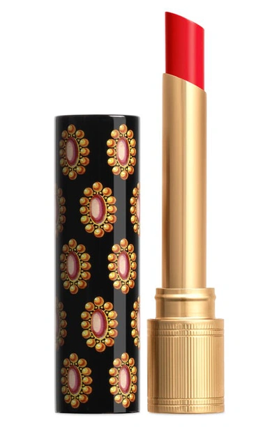 Shop Gucci Rouge De Beauté Brillant Glow & Care Lipstick In 514 Virginia Scarlett