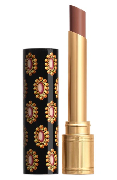Shop Gucci Rouge De Beauté Brillant Glow & Care Lipstick In 113 Linnet Stone
