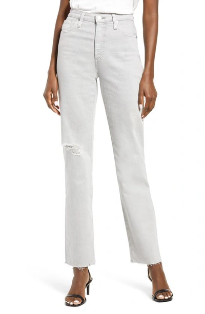 Shop Ag Alexxis High Waist Straight Leg Jeans In Earth Pigment Light Sterling