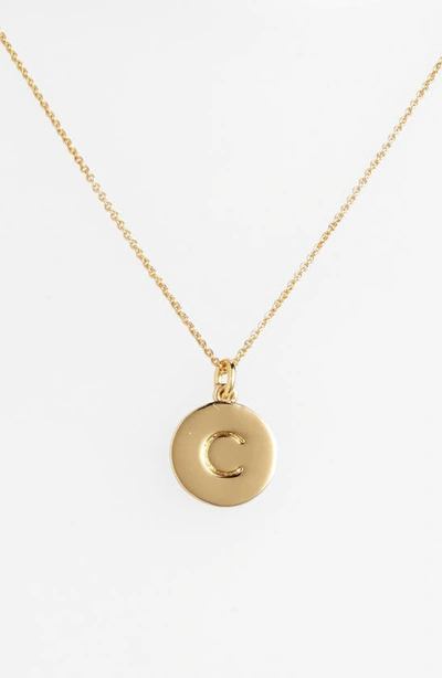 Kate Spade 'one In A Million' Initial Pendant Necklace In C- Gold