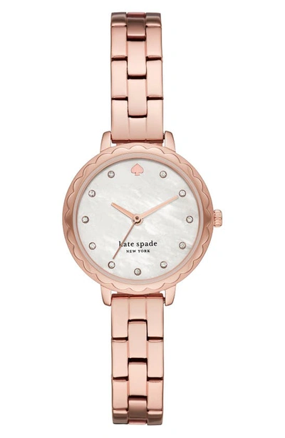 Shop Kate Spade Morningside Bracelet Watch, 28mm In Rose Gold/ Mop/ Rose Gold