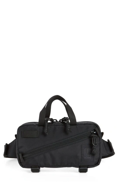 Shop Topo Designs Mini Quick Pack Belt Bag In Black/ Black