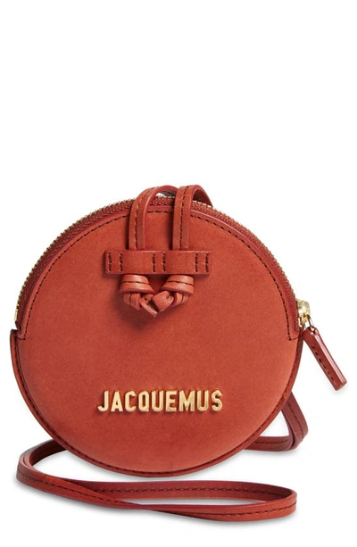 Shop Jacquemus Le Pitchou Crossbody Coin Pouch In Clay/ Brown