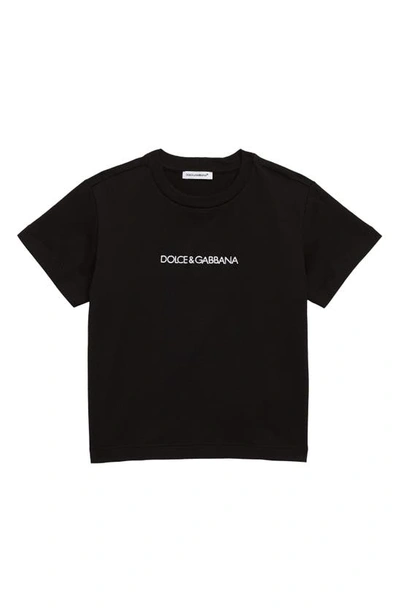 Shop Dolce & Gabbana Embroidered T-shirt In Nero