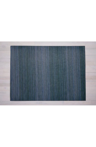 Shop Chilewich Quill Herringbone Indoor/outdoor Floor Mat In Forest