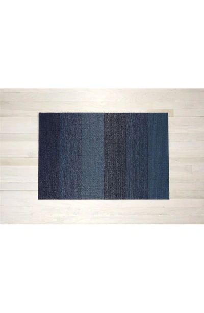 Shop Chilewich Marble Stripe Indoor/outdoor Utility Mat In Bay Blue