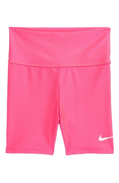 Shop Nike Kids' High Waist Shorts In Hyper Pink