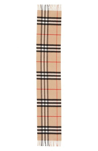 Shop Burberry Giant Icon Check Cashmere Scarf In Classic
