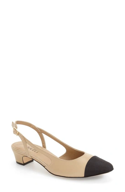 Shop Vaneli 'aliz' Slingback Pump In Pudding Leather