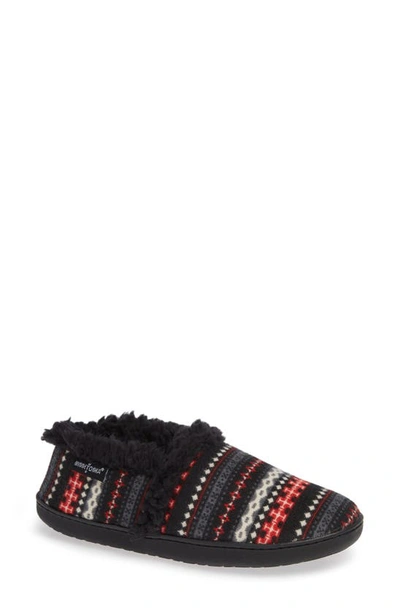 Shop Minnetonka Dina Slipper In Black Knit Fabric