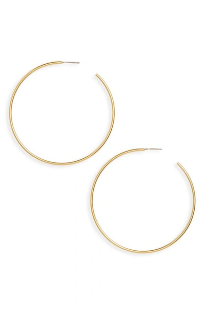 Shop Madewell Hoop Earrings In Vintage Gold