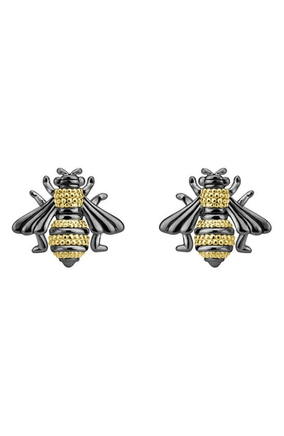 Shop Lagos Rare Wonders Honeybee Stud Earrings In Silver/ Gold