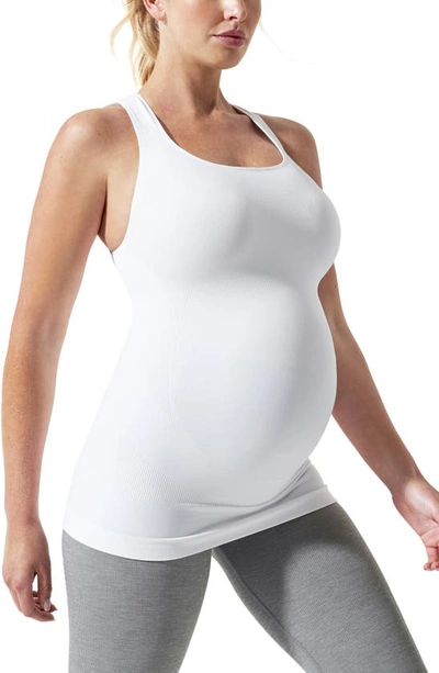 Shop Blanqi Sportsupport Maternity Support Crossback Tank In Whiter White